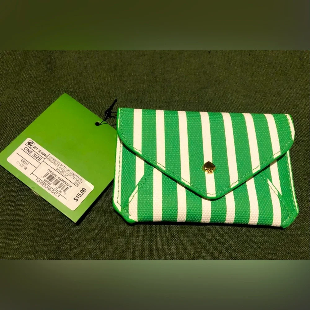 🌴🎉 *NWT* KATE SPADE X TARGET COLLAB STRIPED CARD CASE! 🎊 - Picture 2 of 6